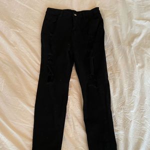 Shein Black ripped jeans